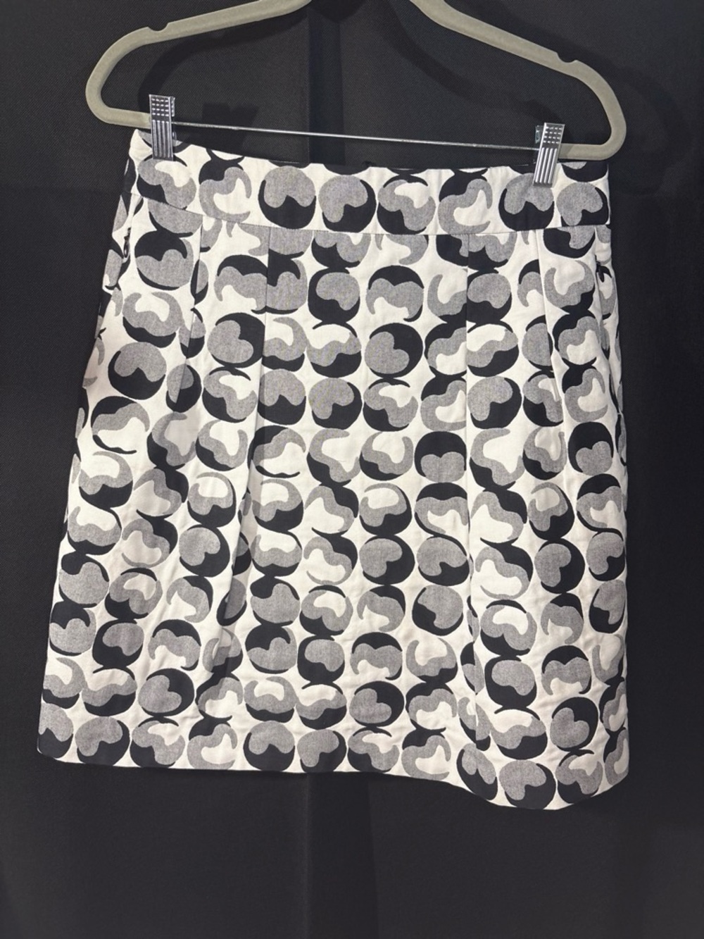 Akris punto Circle Print Pleated Skirt US 10 Geometric Design